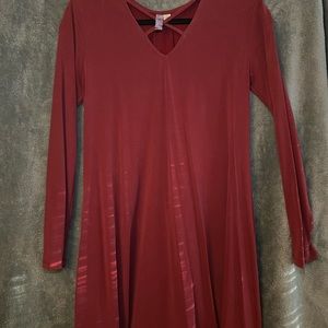 Francesca’s Casual Dress — maroon — very light wear